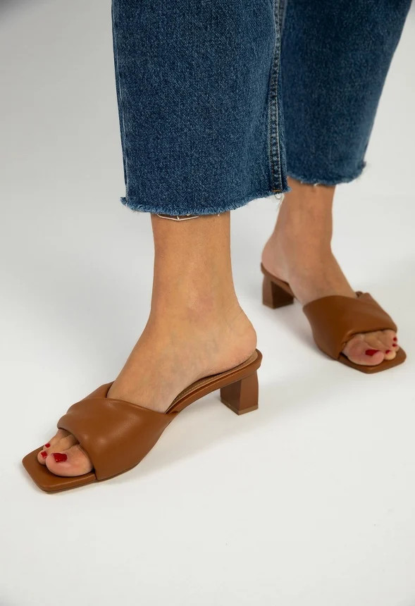 Caroline Mule Heeled Sandal | JustFab