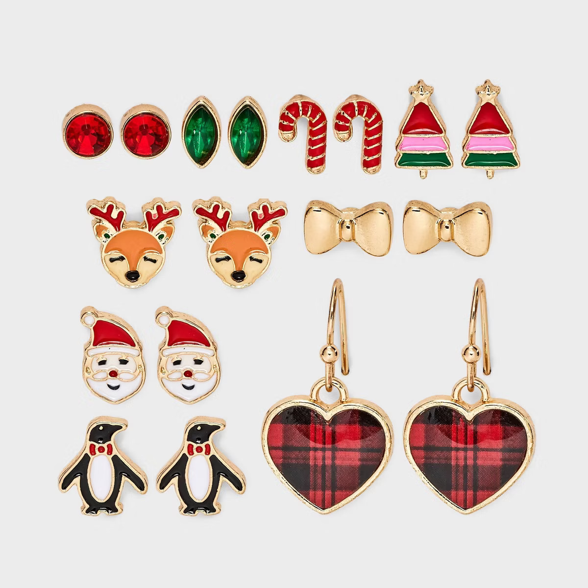 Girls' 9pk Holiday Earring Set - Cat & Jack™ | Target