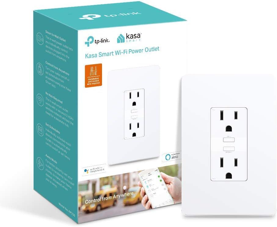 Kasa Smart Plug KP200, In-Wall Smart Home Wi-Fi Outlet Works with Alexa, Google Home & IFTTT, No ... | Amazon (US)