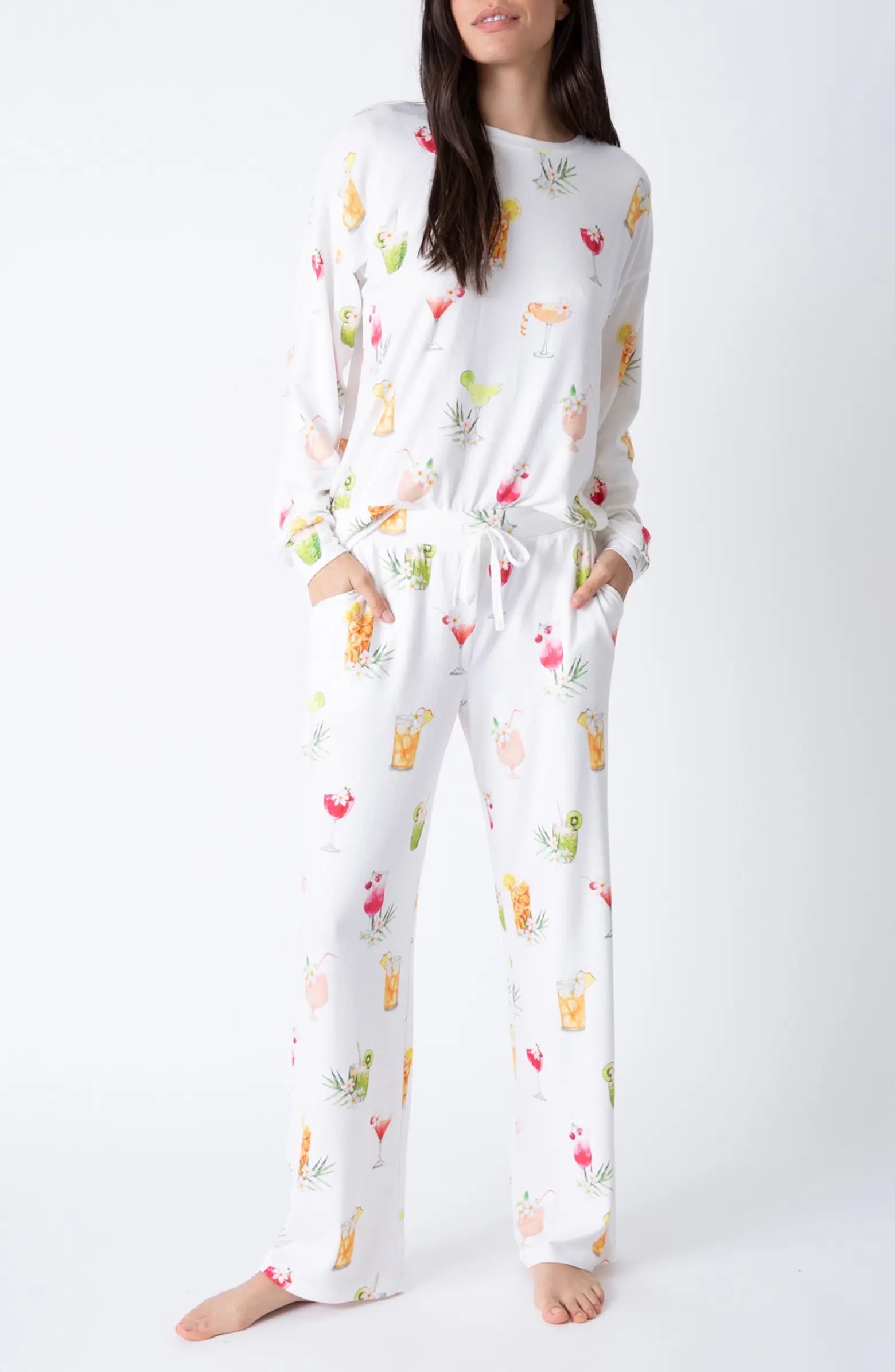 Sipping on Sunshine Jersey Pajamas | Nordstrom