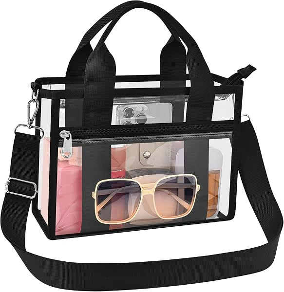 USPECLARE Clear Tote Bag for Stadium Events Clear Sports Fan Messenger Bag | Amazon (US)
