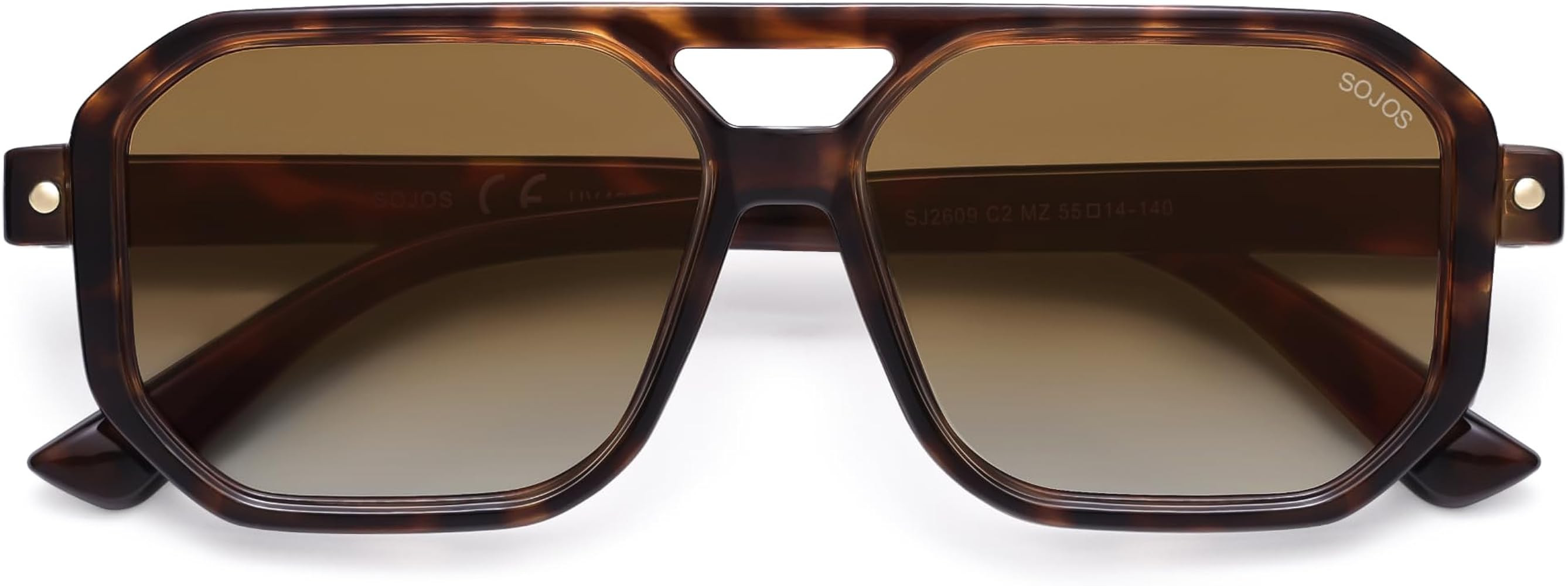 SOJOS Retro Polarized Square Aviator Sunglasses for Women Men Vintage 70s UV400 Protection Shade ... | Amazon (US)