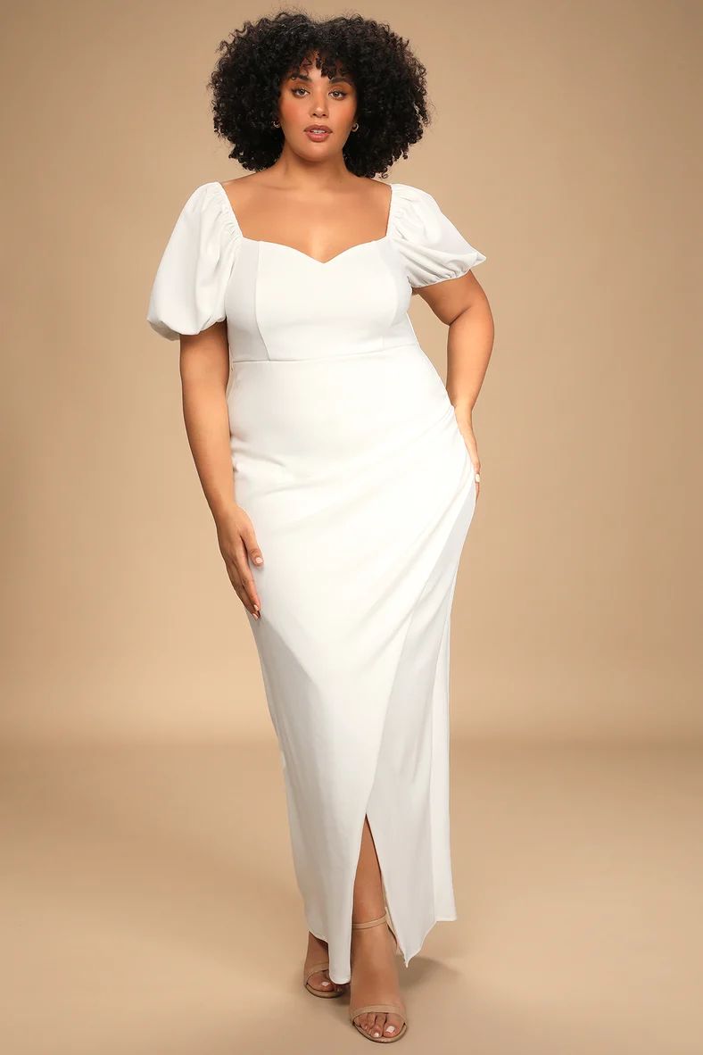 No Greater Love White Puff Sleeve Maxi Dress | Lulus (US)