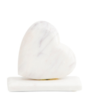 Marble Heart On Base Decor | TJ Maxx