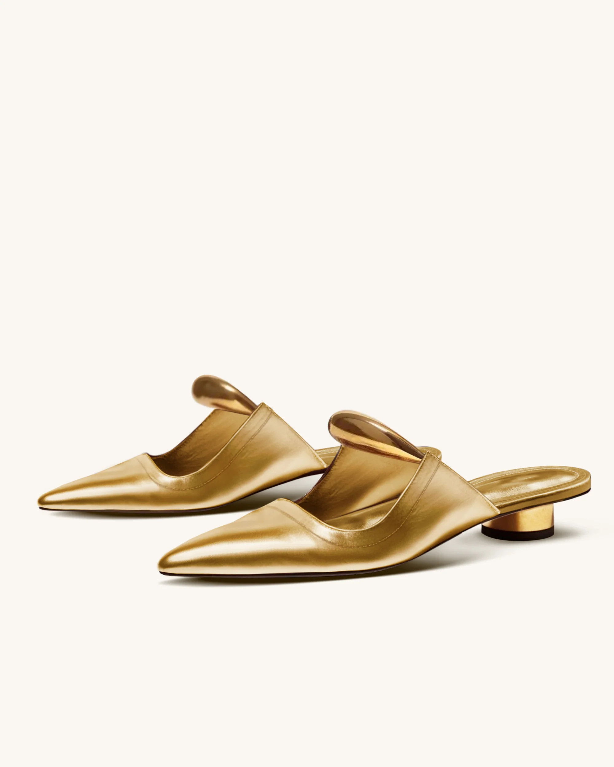 Helena  Pierced Mules - Gold | JW PEI US