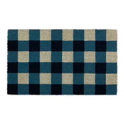 Design Imports  Navy & White Buffalo Check  Doormat | Target
