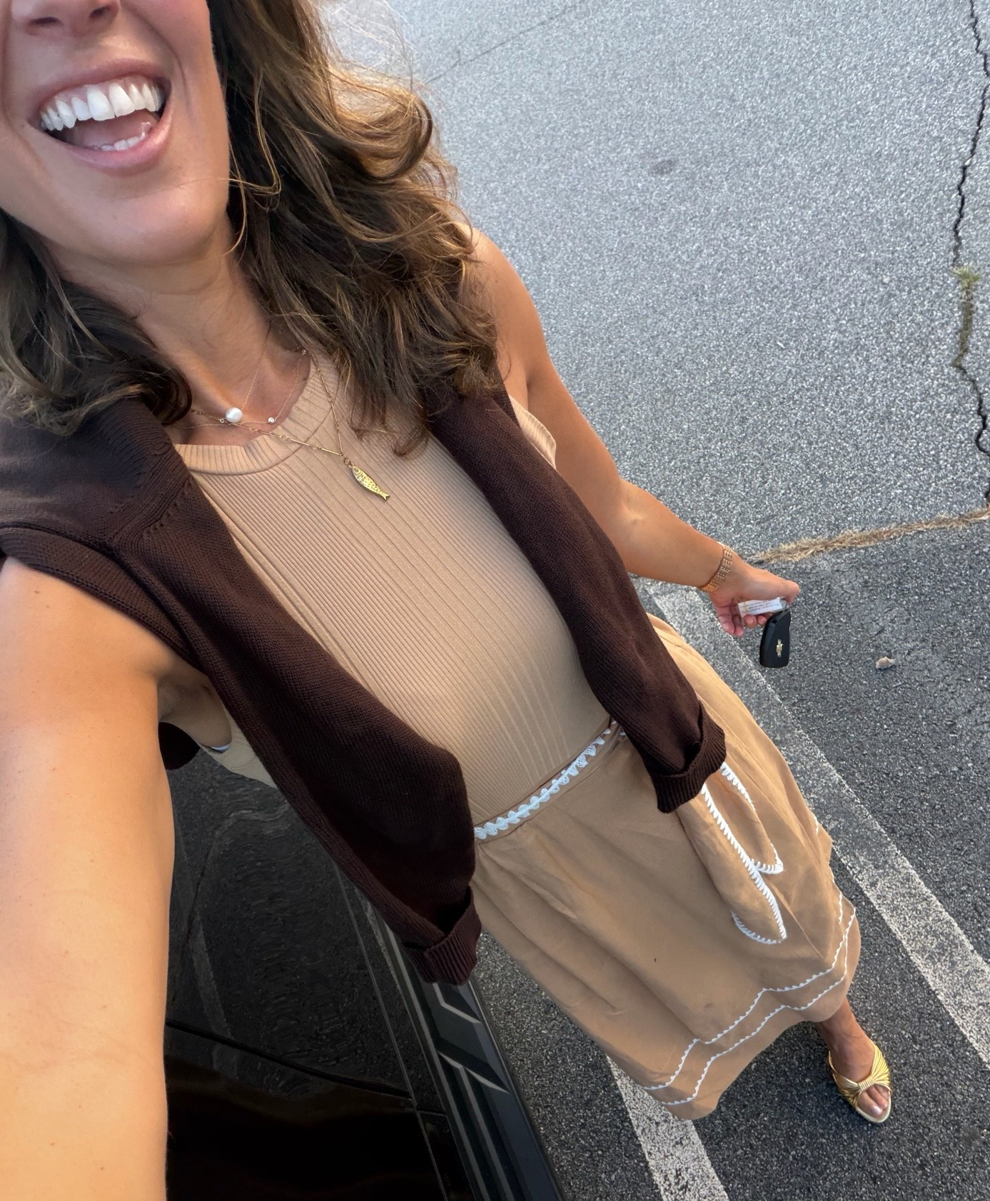 Perfect transitional outfit for summer and fall