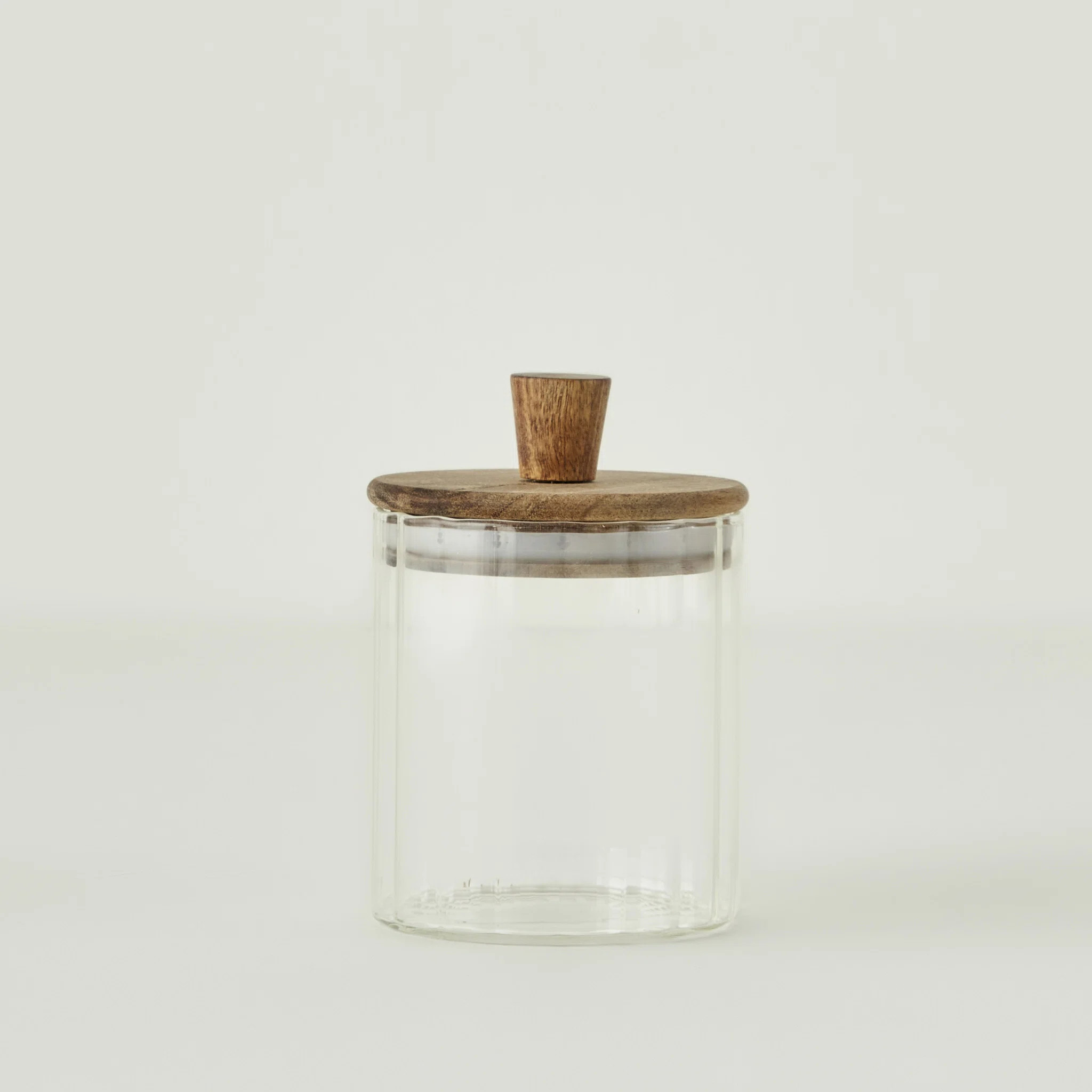Beatrice Glass Storage Jar With Wooden Lid | Wayfair North America