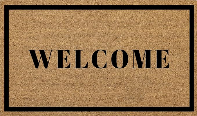 Coir Door Mats 17" X 30", Non-Slip Sturdy, PVC Backed Heavy Duty, Easy to Clean, Ideal for Door E... | Amazon (US)
