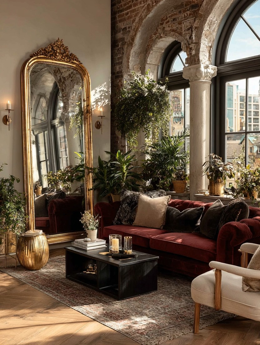 London Hotel Luxe meets New York apartment living.
This timeless interior design look blends classic European elegance with modern city sophistication. Style your space with a plush velvet sofa, a black dining or coffee table, ivory accent chairs, and layered neutral cushions for balance. The true statement piece? A Victorian gold frame mirror — the iconic influencer mirror — adding instant height, light, and hotel-style glamour. Finish the look with lush indoor greenery to soften the bold tones and bring warmth into the space.

Perfect for a living room, a styled corner, or a full apartment refresh, this look delivers luxury without feeling overdone — refined, elevated, and endlessly livable.

#LondonHotelLuxe #NewYorkApartmentStyle #HotelInspiredHome #LuxuryHomeDecor #VelvetSofa #InfluencerMirror #GoldFrameMirror #StatementMirror #ModernClassicDecor #LivingRoomInspo #HighRiseLiving #InteriorStyling #TimelessInteriors #HomeDecorIdeas 

 #LTKHome