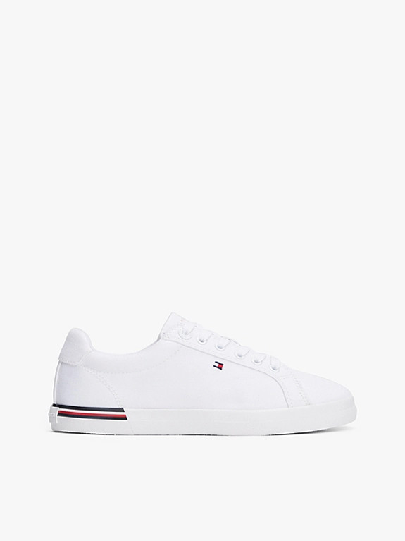Twill Signature Lace-Up Trainers | Tommy Hilfiger UK
