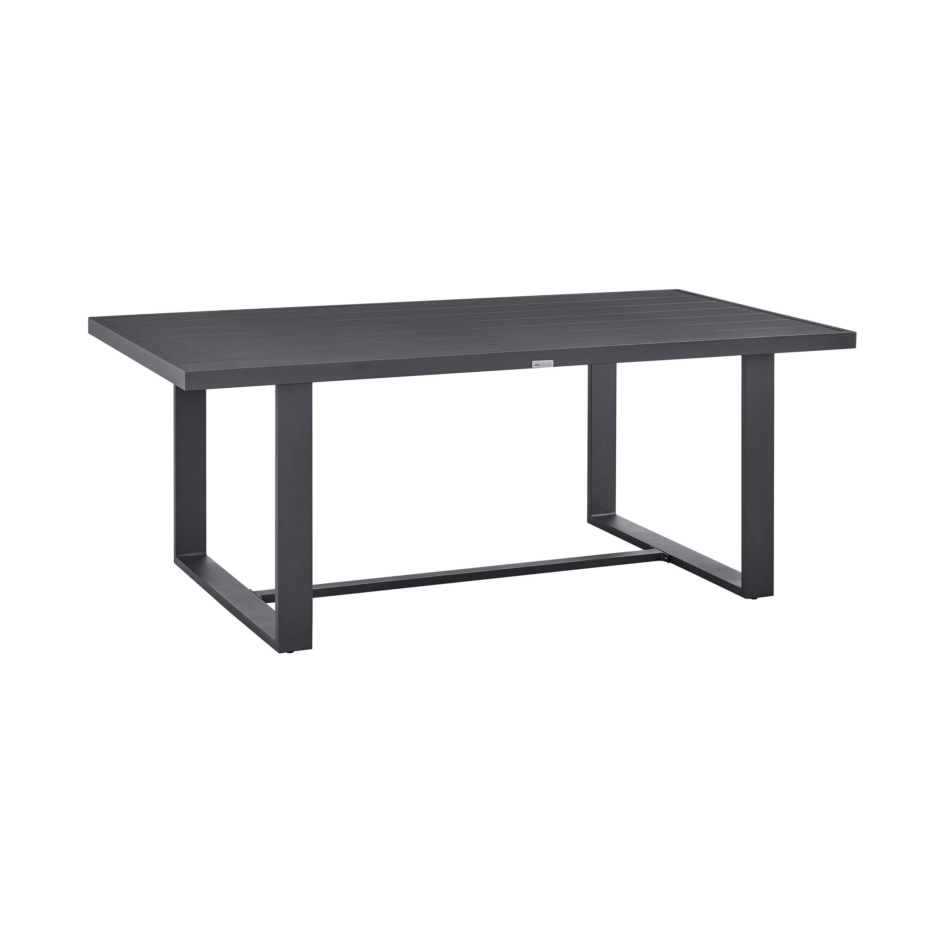 Chania Dark Gray Metal Outdoor Dining Table | World Market