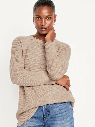 Loose Textured Pullover Tunic Sweater for Women | Old Navy (US)