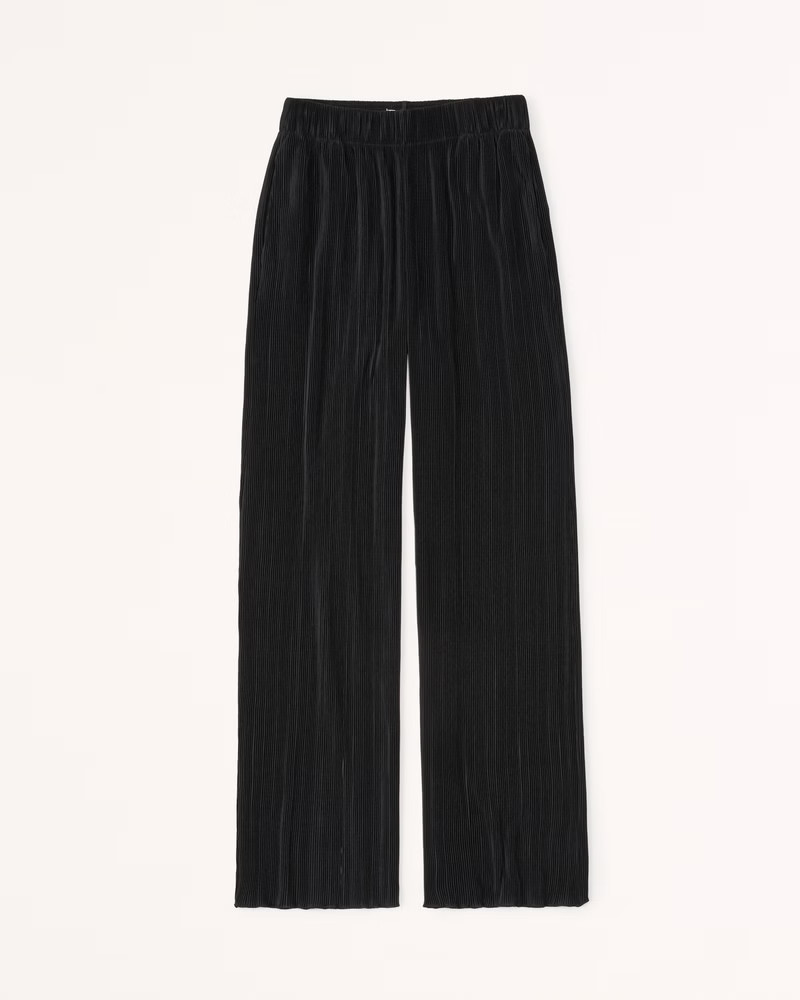 Women's Elevated Plisse Wide Leg Pants | Women's New Arrivals | Abercrombie.com | Abercrombie & Fitch (US)