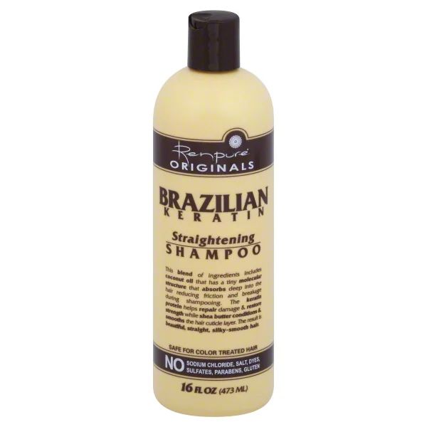Renpure Originals Brazilian Keratin Straightening Shampoo 16 oz - (Pack of 4) - Walmart.com | Walmart (US)