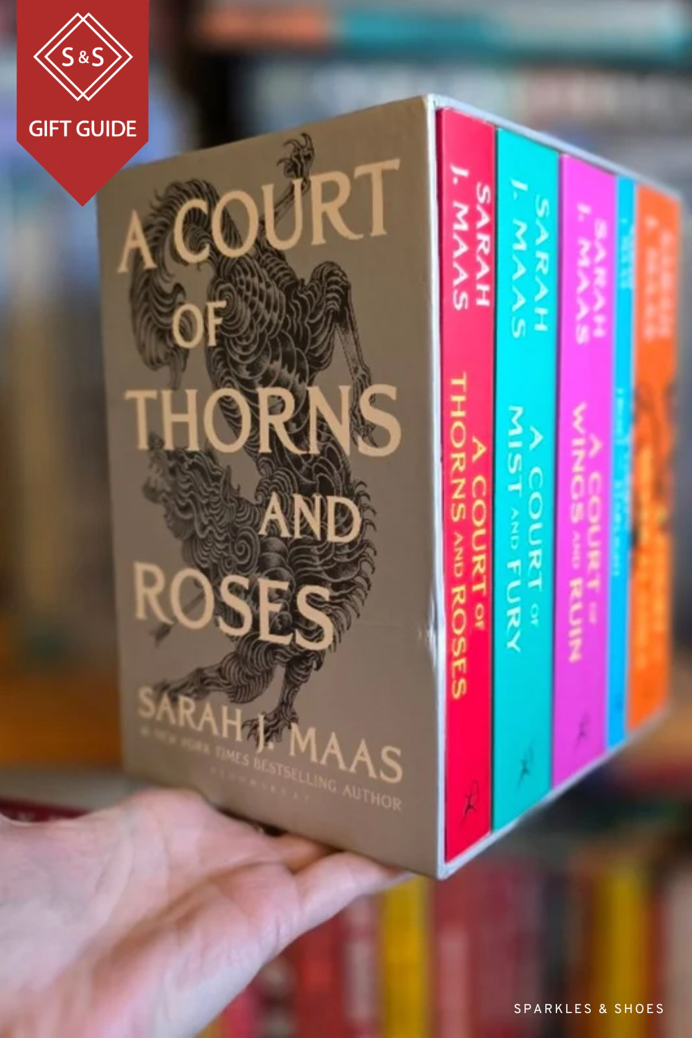 The romance x fantasy x smut genre?  Yeah, it has blown up this year.  For a few ladies on my list this A Court of Thorns and Roses Paperback Box Set (5 Books) – by Sarah J Maas is going to be wrapped up quickly.  I am honestly such a fan I actually considered buying this shirt “Rhysand Would Never But Cassian Just Might ” – if you know, you know.

#LTKGiftGuide #LTKCyberWeek #LTKHoliday
