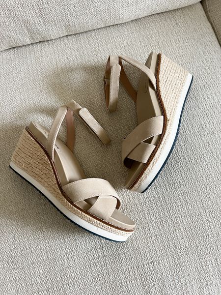 These espadrille summer wedges are so comfy and cute! They have a Velcro strap around the ankle. So stylish with summer dresses, long shorts, or linen pants! 

#LTKSeasonal #LTKShoeCrush #LTKStyleTip