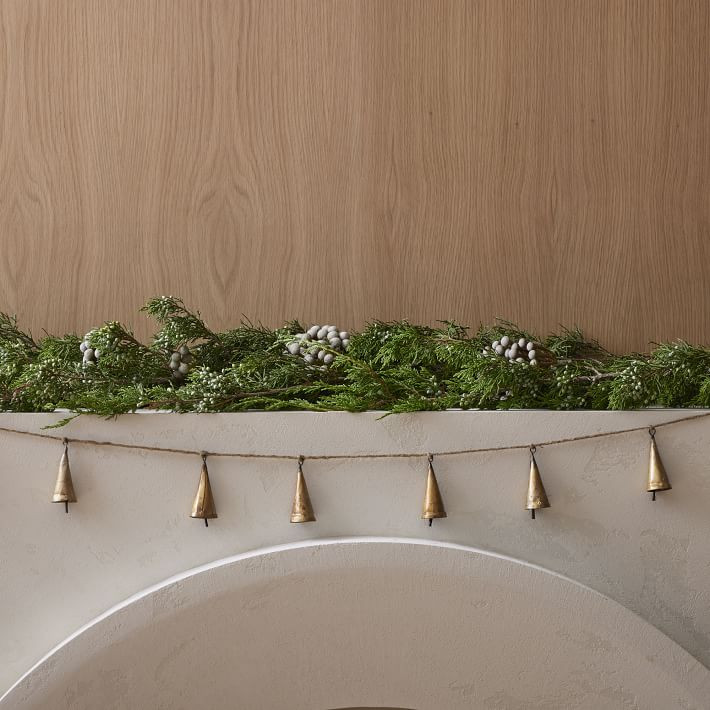 Tarnished Brass Bell Garland | West Elm | West Elm (US)