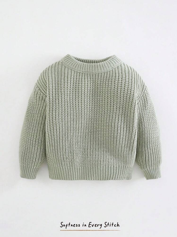 Cozy Pixies Baby Casual Pullover Crew Neck Long Sleeve Sweater Baby Boy Light Green Sweater Baby Boy Knitted Sweater Toddler Boy Sweater Baby Crew Neck Sweater Baby Boy Jumper Baby Boy Crew Neck Sweater Baby Boy Sage Green Sweater,In Fall/Winter | SHEIN