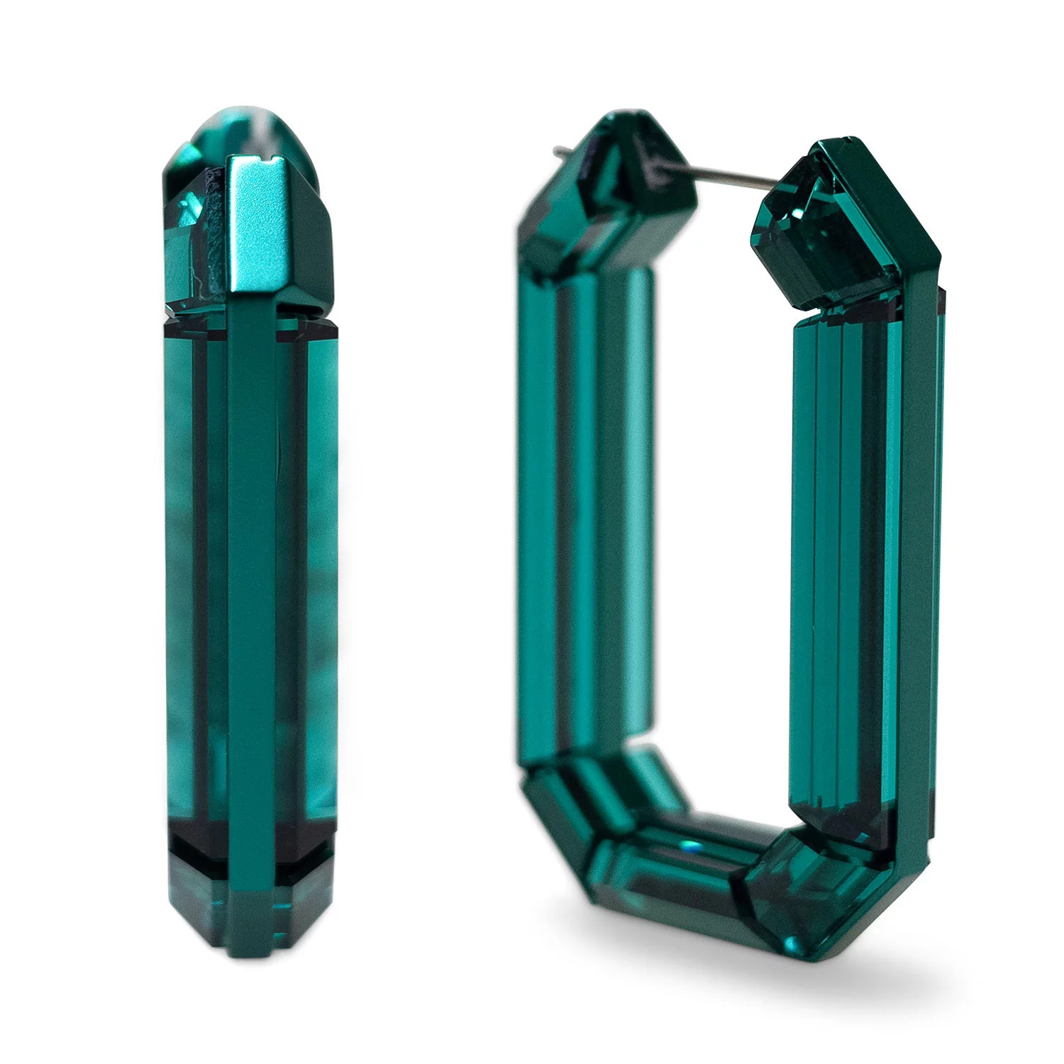 Swarovski Green Crystal Lucent Hoop Earrings | Sam's Club