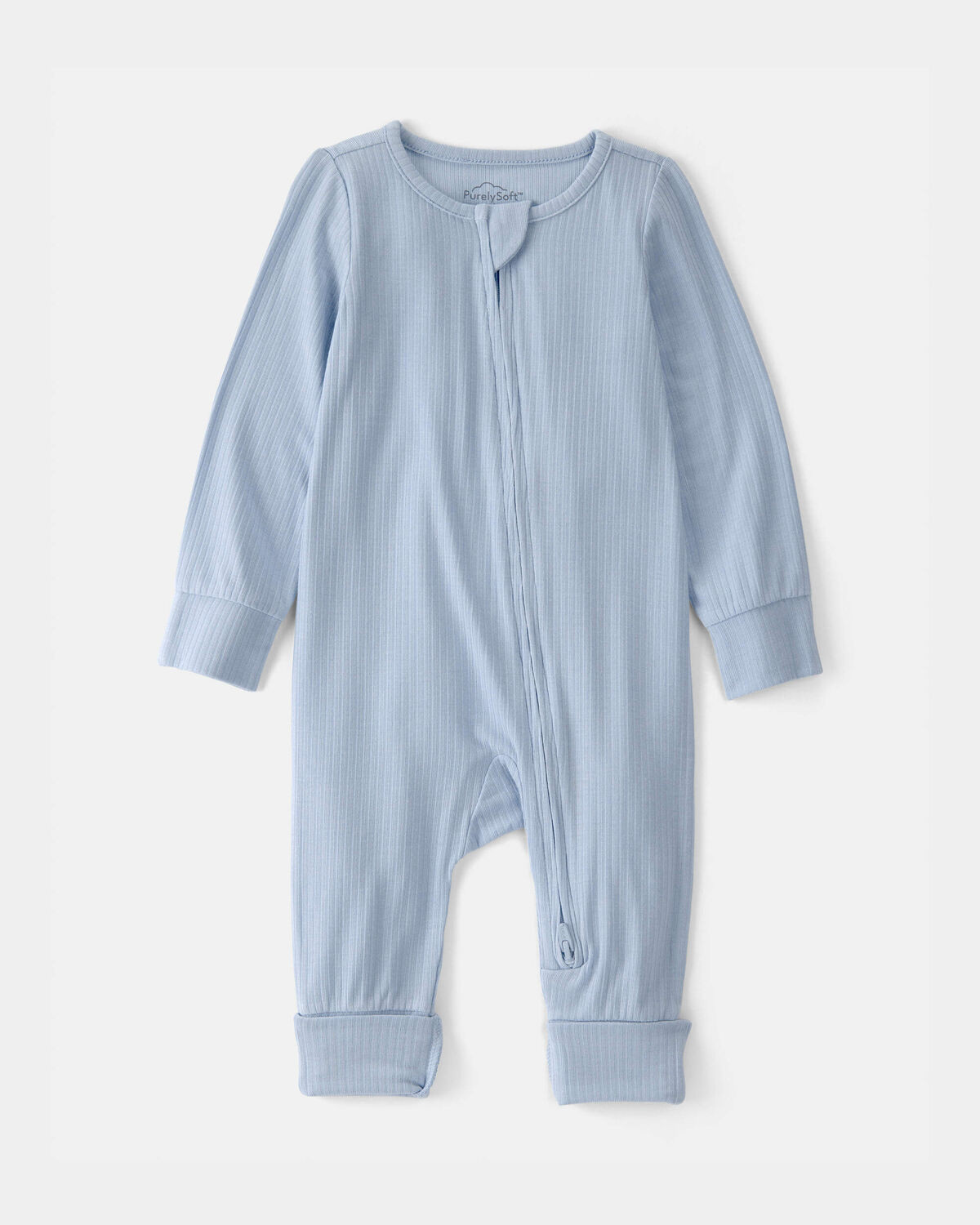 Baby Boy 2-Way Zip PurelySoft Sleep & Play Pajama - Blue | Carter's Inc