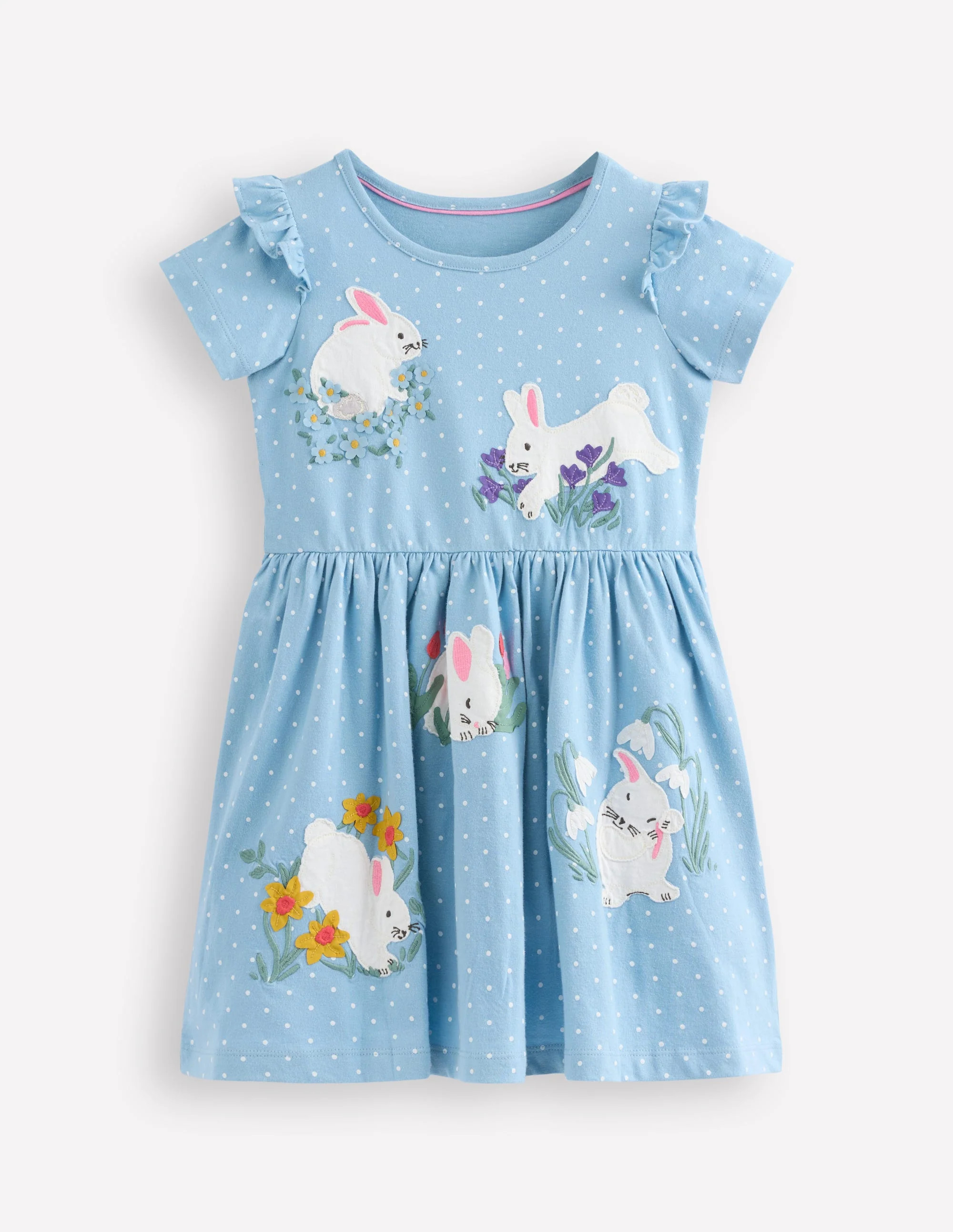 Jersey Applique Dress-Glacier Lake Spot | Boden (US)