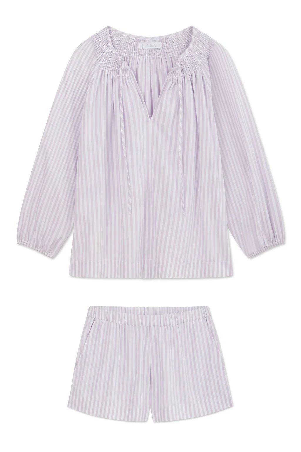 Hammock Shorts Set in Lilac Stripe | Lake Pajamas