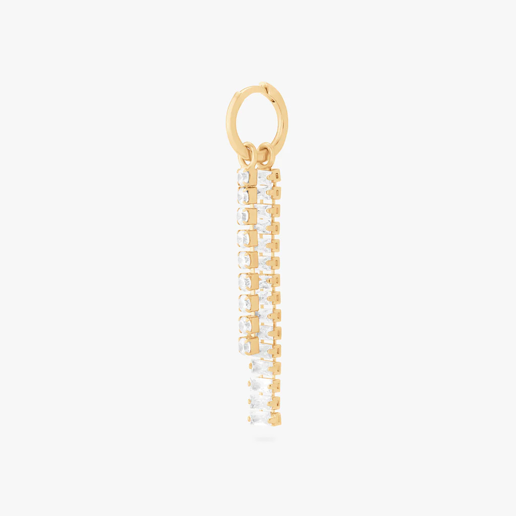 Pavé Charm Huggie | Studs