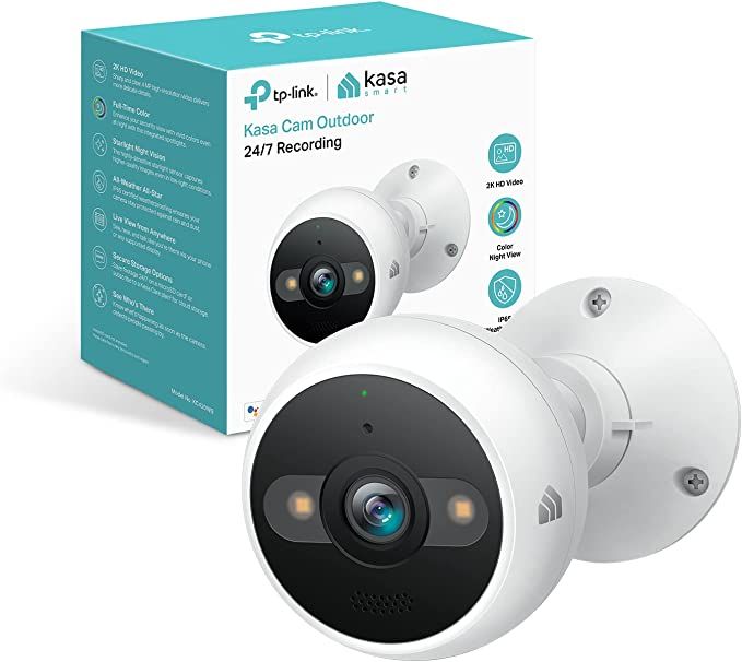 Kasa 4MP 2K Security Camera Outdoor Wired, IP65, Starlight Sensor & 98 Ft Night Vision, Motion/Pe... | Amazon (US)