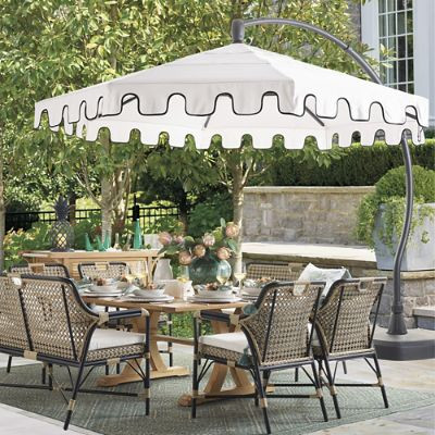 Cantilever Side Mount Scalloped Umbrella | Frontgate