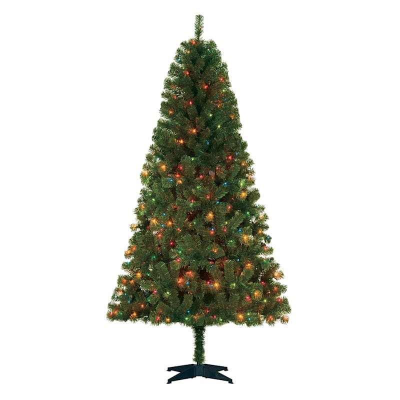 (A38) Pre-Lit Canaan Fir Christmas Tree, 6.5' | At Home