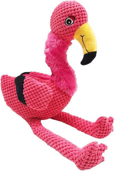 FAB DOG Floppy Flamingo Squeaky Plush Dog Toy, Small  - Chewy.com | Chewy.com