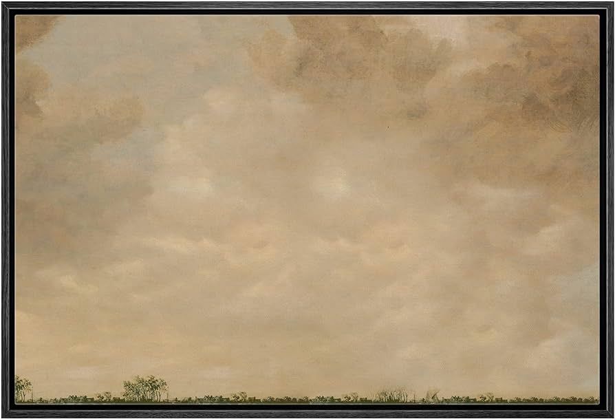 MUDECOR Framed Canvas Print Wall Art Pastel Dusk Country Cloud Horizon Nature Wilderness Illustra... | Amazon (US)