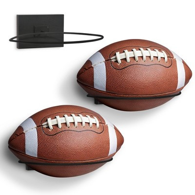Americanflat Football Display for Wall Set of 3 - Football Wall Mount and Sports Ball Organizer for Kids Room, Office, Bedroom, or Gym - Sports Ball | Target