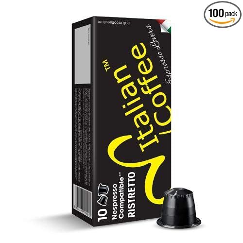 100 Nespresso compatible Italian Expresso capsules DELICITALY (Ristretto) | Amazon (US)