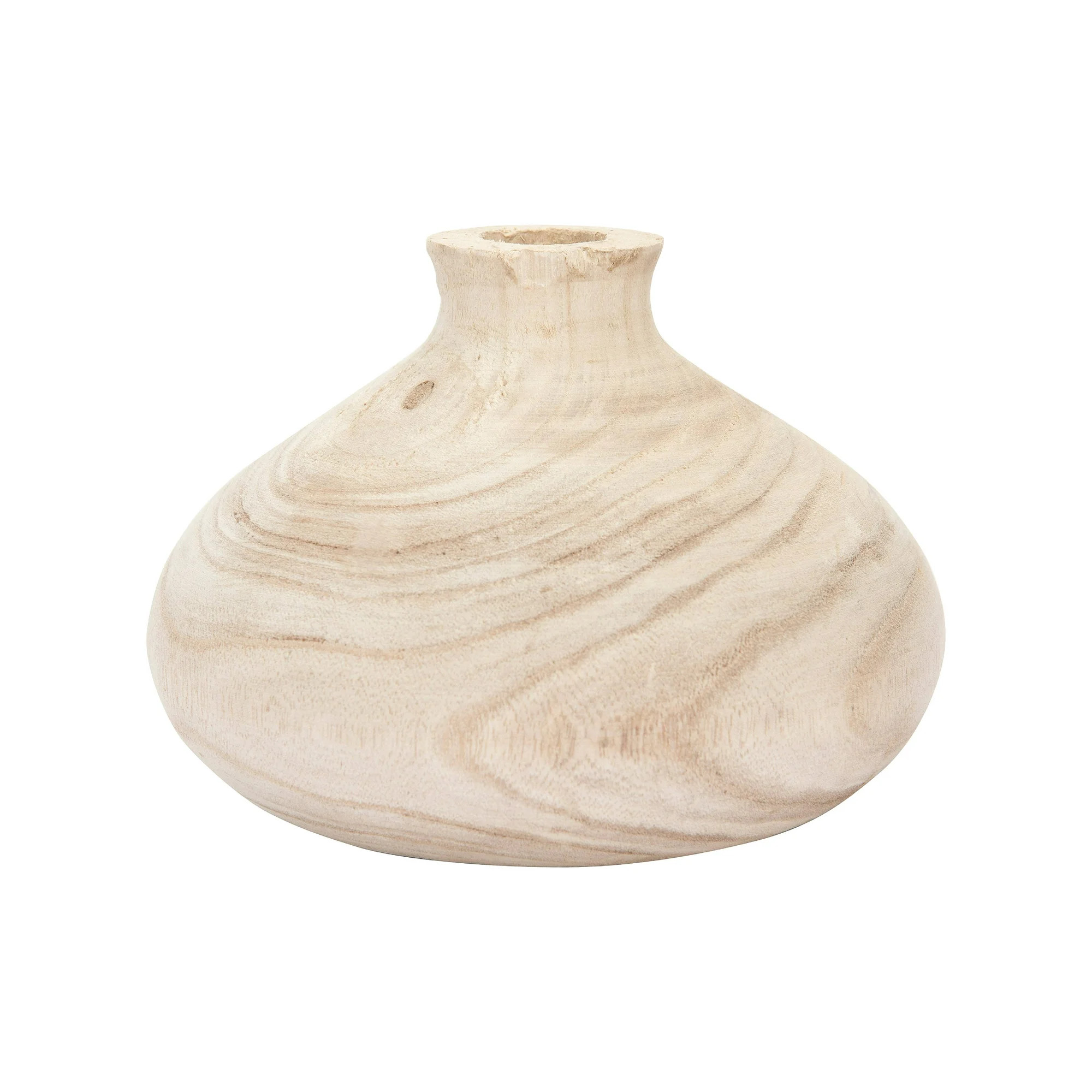 Creative Co-Op Small Paulownia Wood Vase (Each one will vary) | Walmart (US)