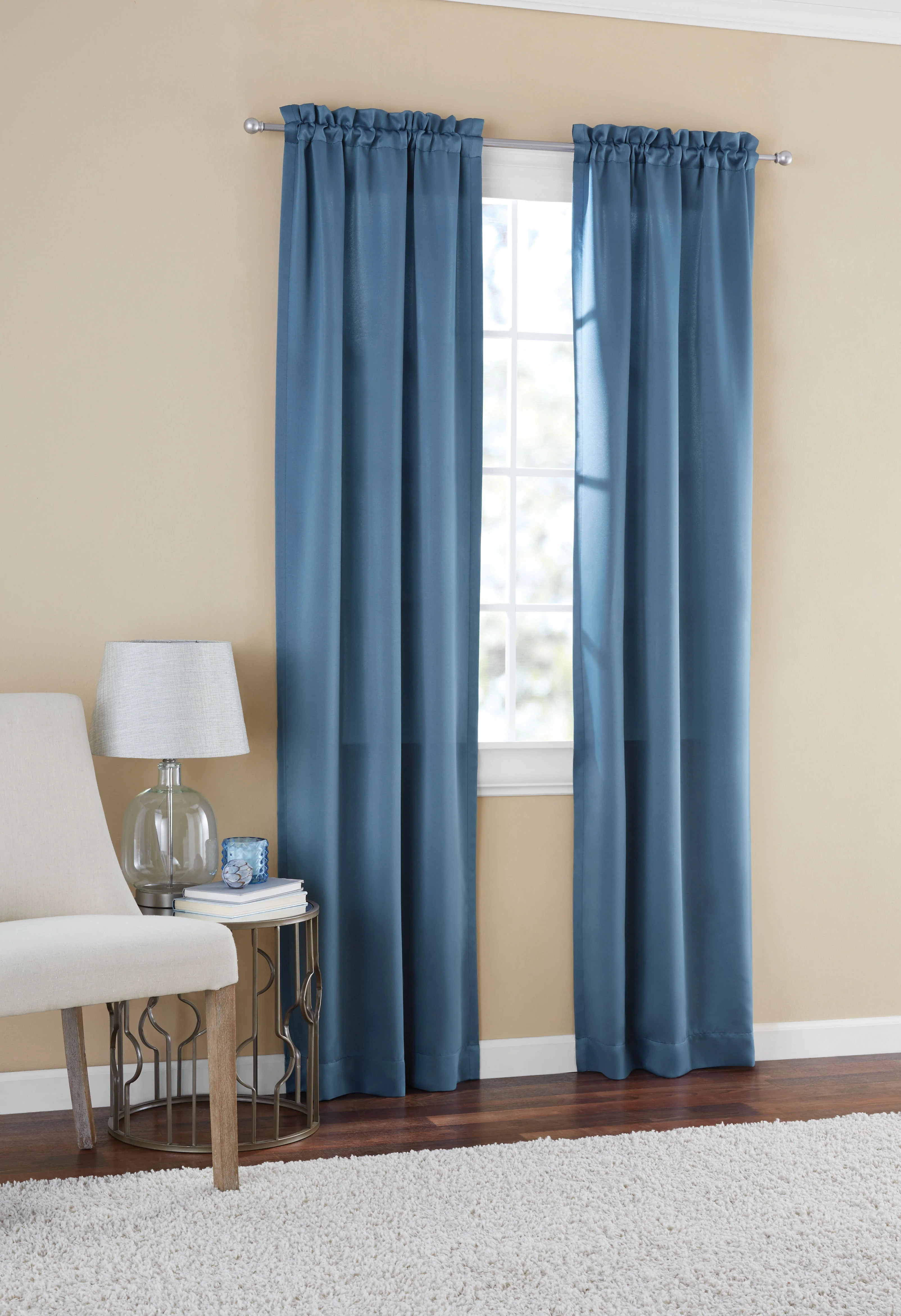 Mainstays Blackout Curtain Panel Pair, Set of 2, Blue Moonlight, 30"W x 84"L - Walmart.com | Walmart (US)