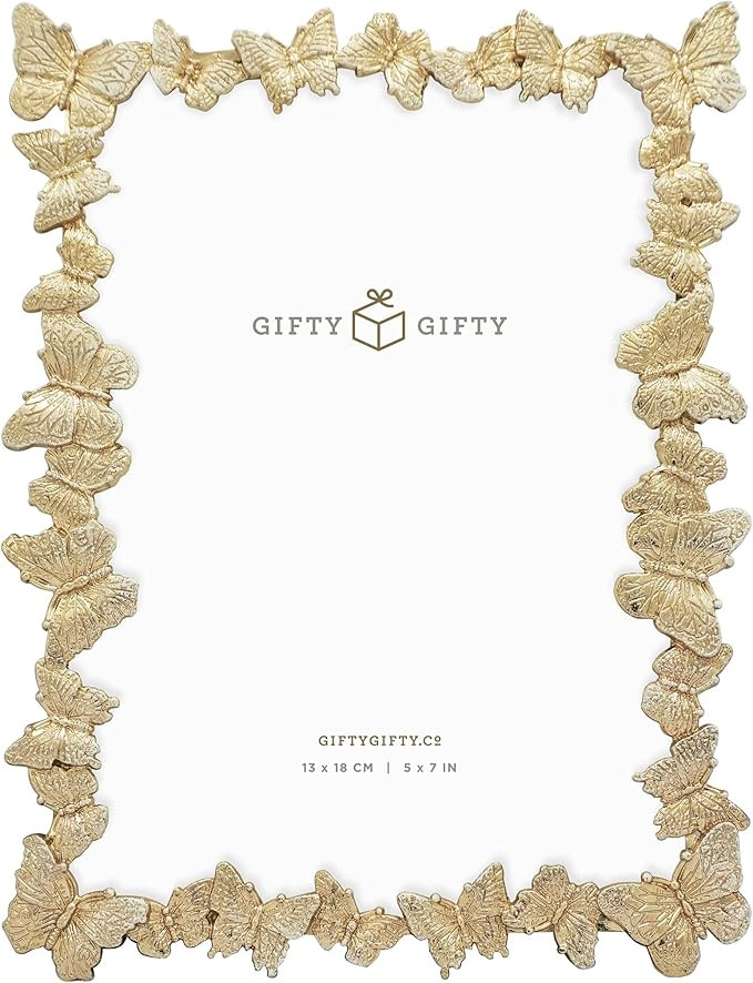 GIFTY GIFTY Butterfly Photo Frame / 5x7 In | For Vertical and Horizontal Display on Tabletops | P... | Amazon (US)