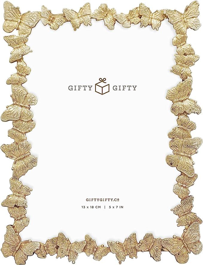 GIFTY GIFTY Butterfly Photo Frame / 5x7 In | For Vertical and Horizontal Display on Tabletops | P... | Amazon (US)