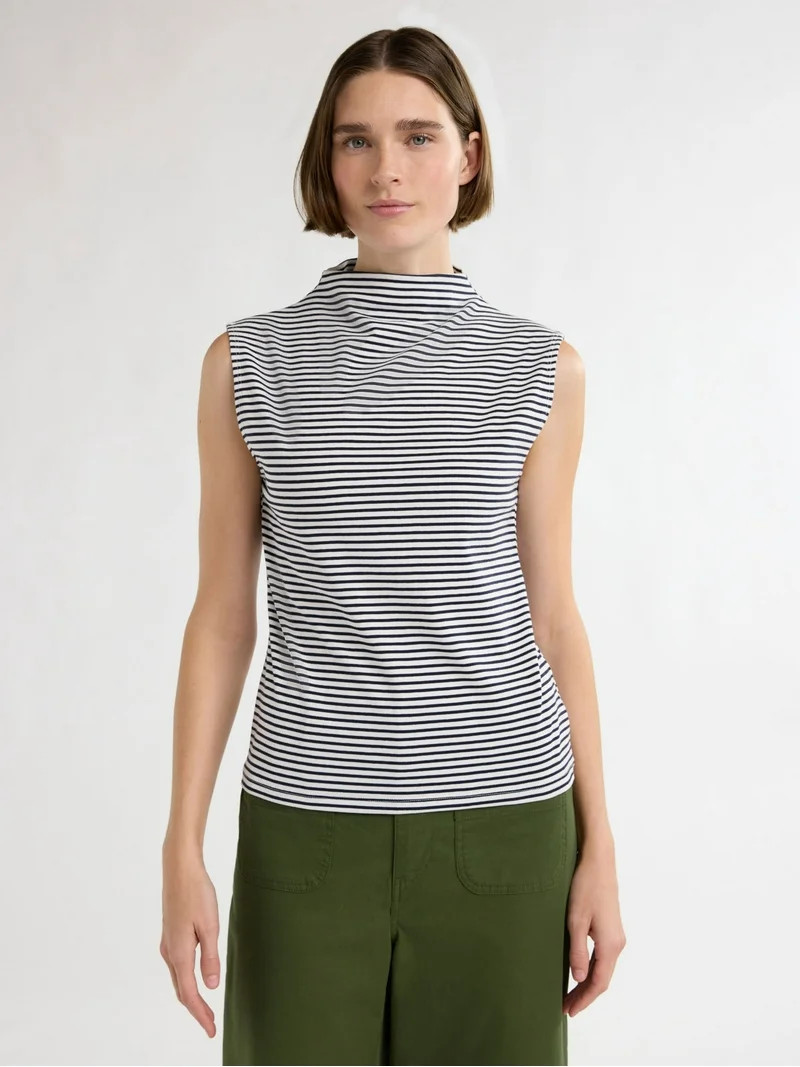 Free Assembly Women\u2019s and Women's Plus Sleeveless Mock Neck Top, Sizes XS-4X | Walmart (US)