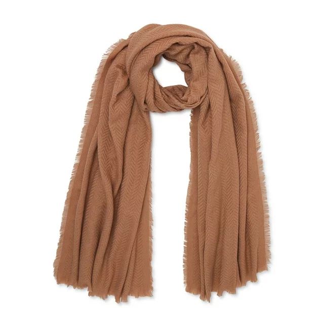 Time and Tru Women’s Pleated Blanket Wrap Scarf - Walmart.com | Walmart (US)