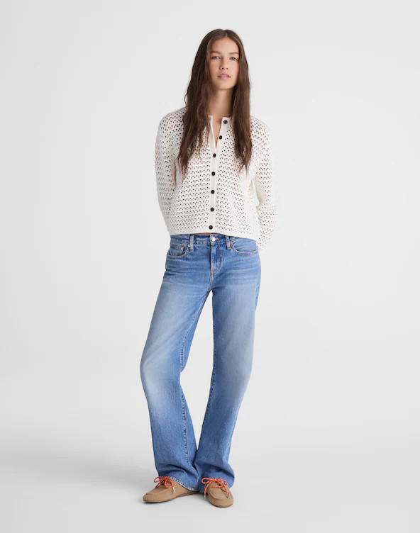 Open-Stitch Crewneck Sweater | Madewell