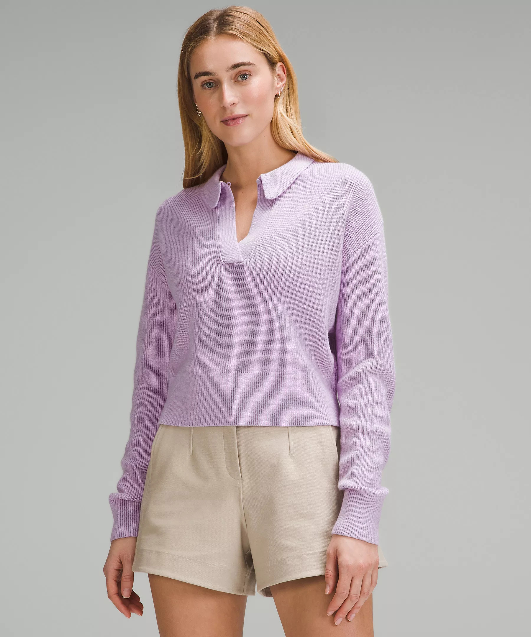 Collared Merino Wool-Blend Sweater | Women's Hoodies & Sweatshirts | lululemon | Lululemon (US)