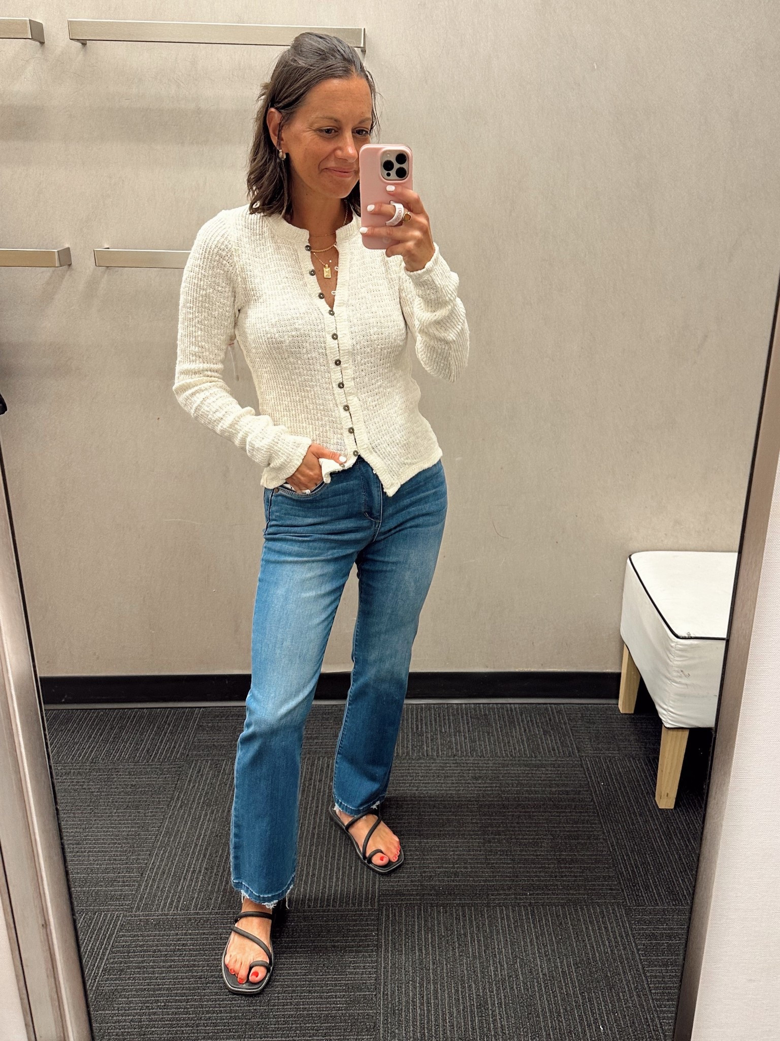Nordstrom anniversary sale!
This free people cardigan was a win! Runs small but so cute for fall!

Jeans run true to size.

#LTKSaleAlert #LTKSeasonal #LTKPetite