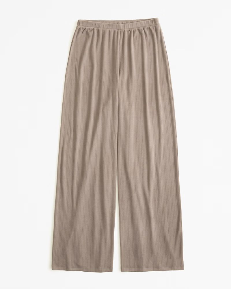Lounge Pointelle Wide Leg Pant | Abercrombie & Fitch (US)