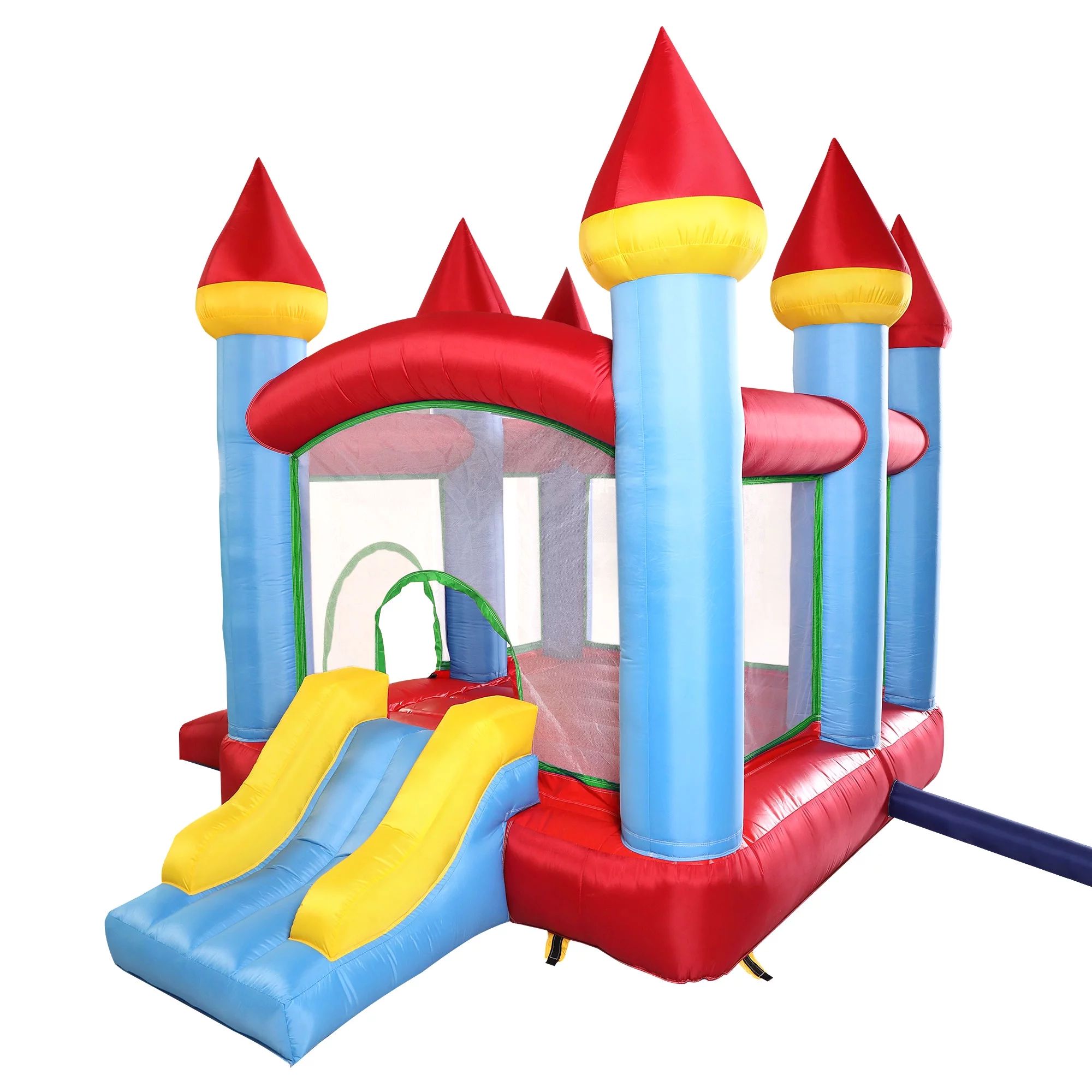 TOBBI Inflatable Castle Bounce House with Double Door Jumping Castle Bouncer Moonwalk Without Blo... | Walmart (US)
