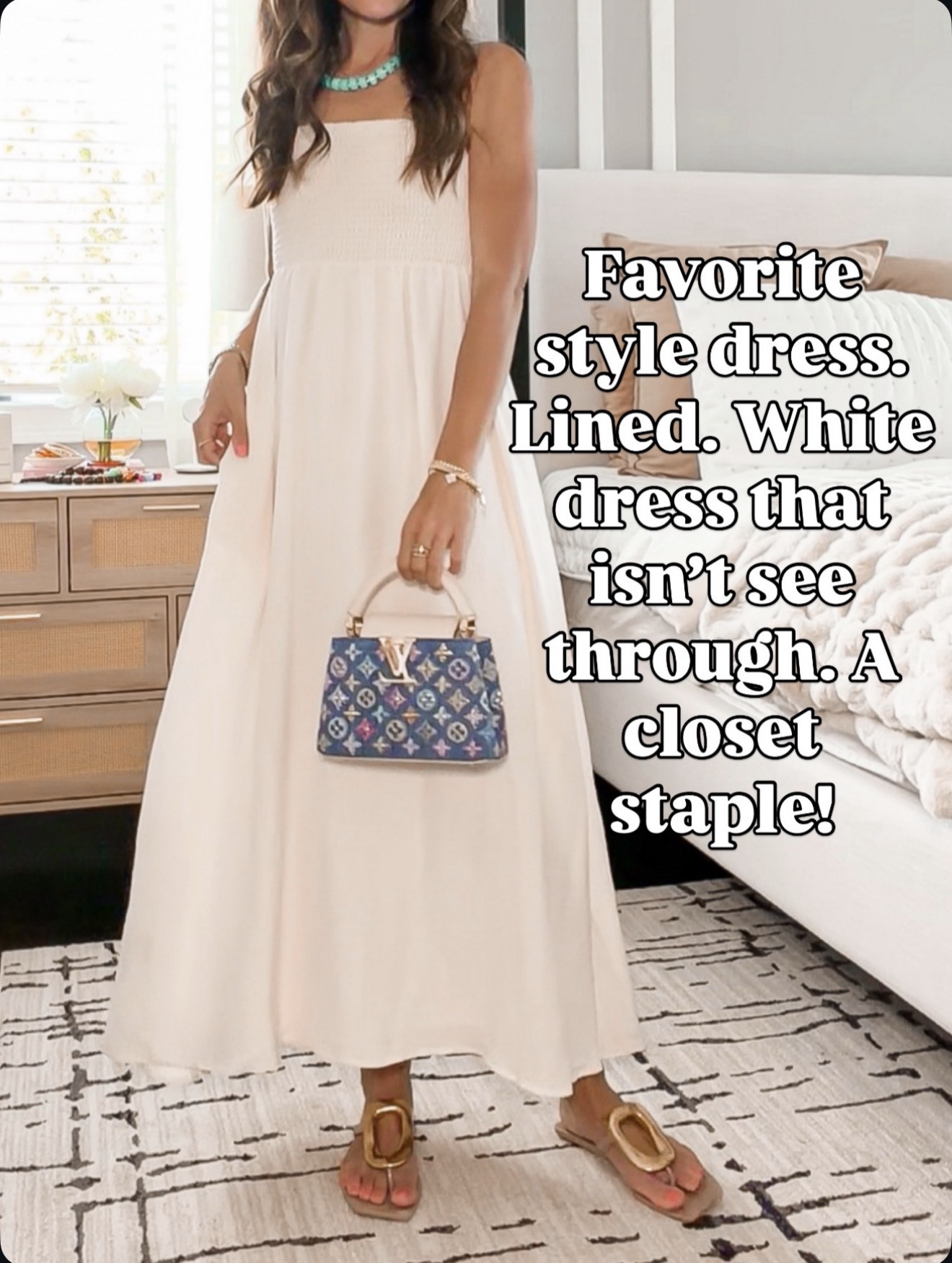 A lined white dress that isn’t see through?! Closet staple of the summer right here. 🔗⬇️ wearing size small

#LTKootd #LTKMothersDay #LTKSeasonal