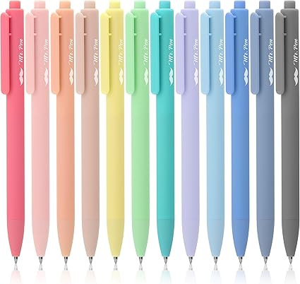 Mr. Pen- Retractable Gel Pens, 12 Pack, Fast Dry, Gel Pens Fine Point 0.7mm, Retractable Pens, Cu... | Amazon (US)
