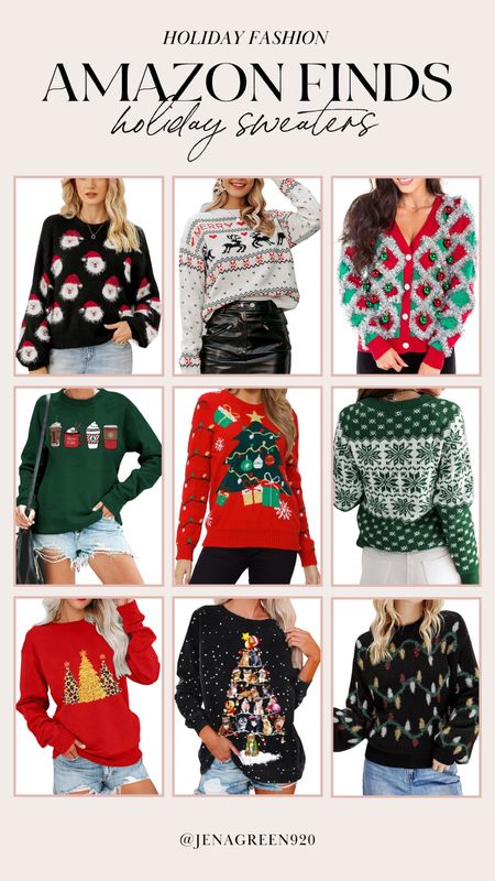 Amazon Holiday Sweaters | Holiday Fashion | Christmas Sweaters | Holiday Outfit 

#LTKHoliday #LTKunder50 #LTKsalealert