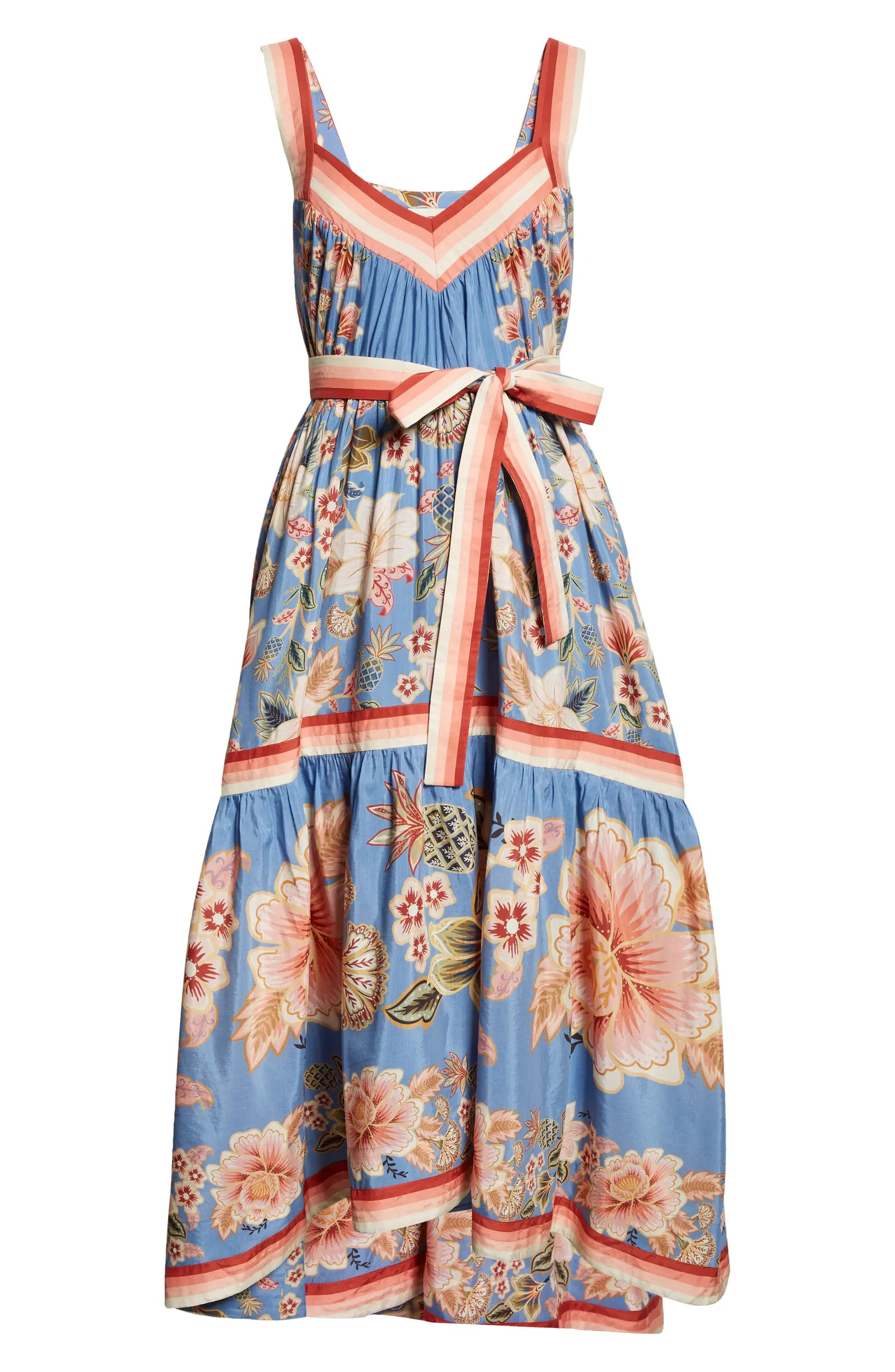 Super Bloom Tapestry Cotton Blend Dress | Nordstrom